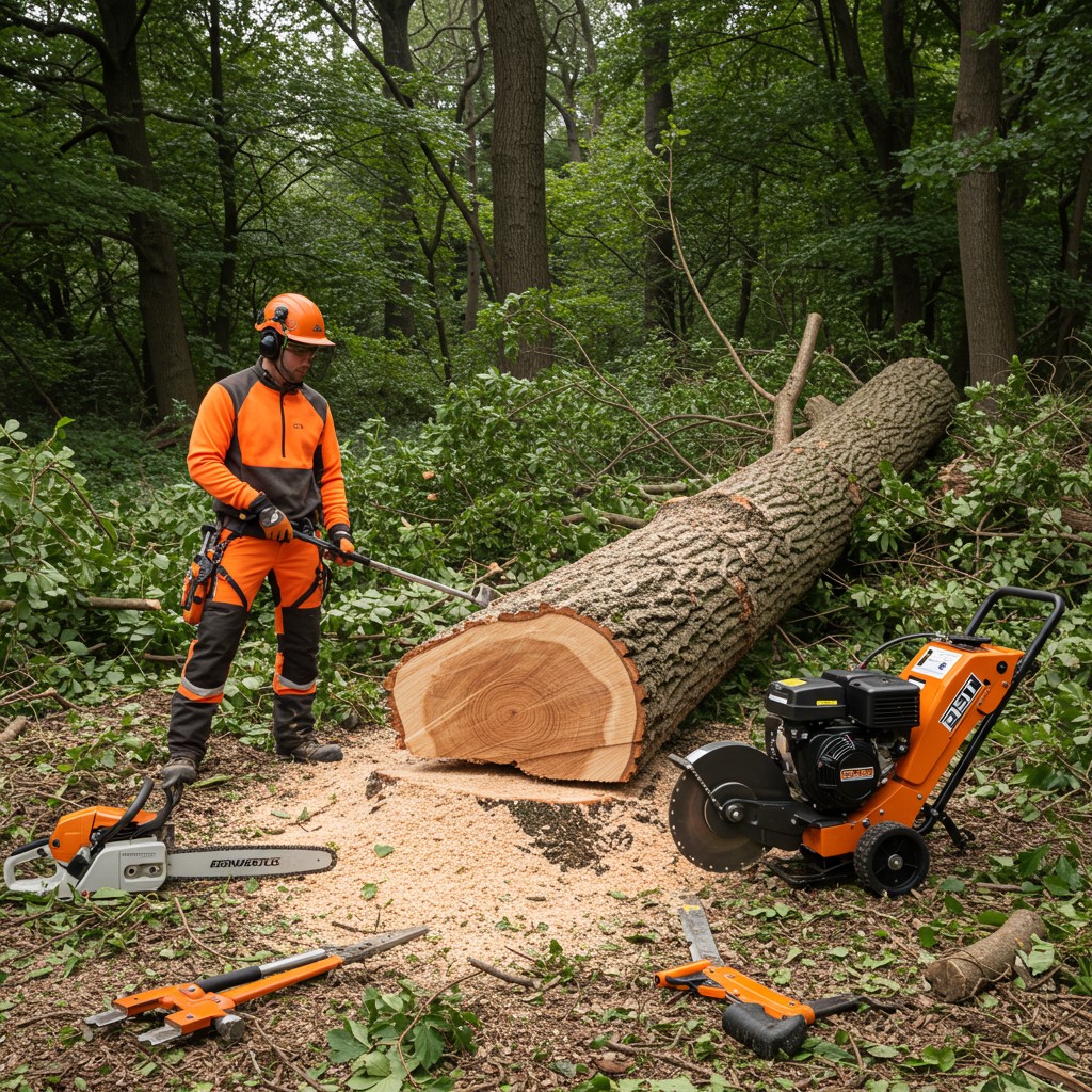 removing tree trunk