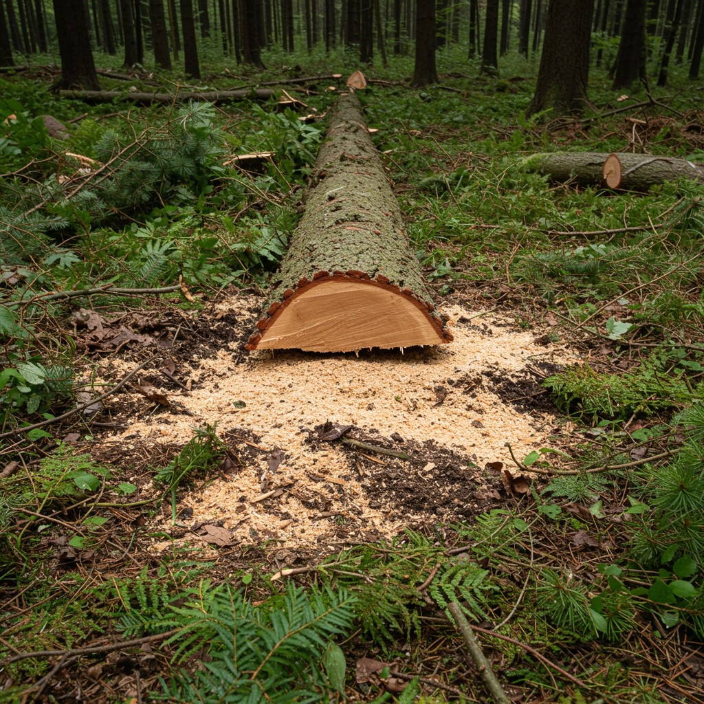 removing tree trunk