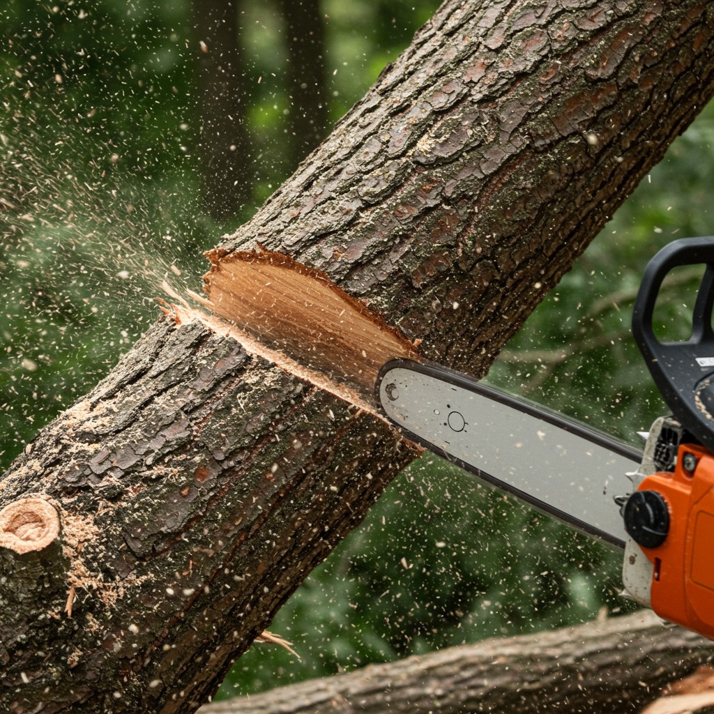 removing tree trunk